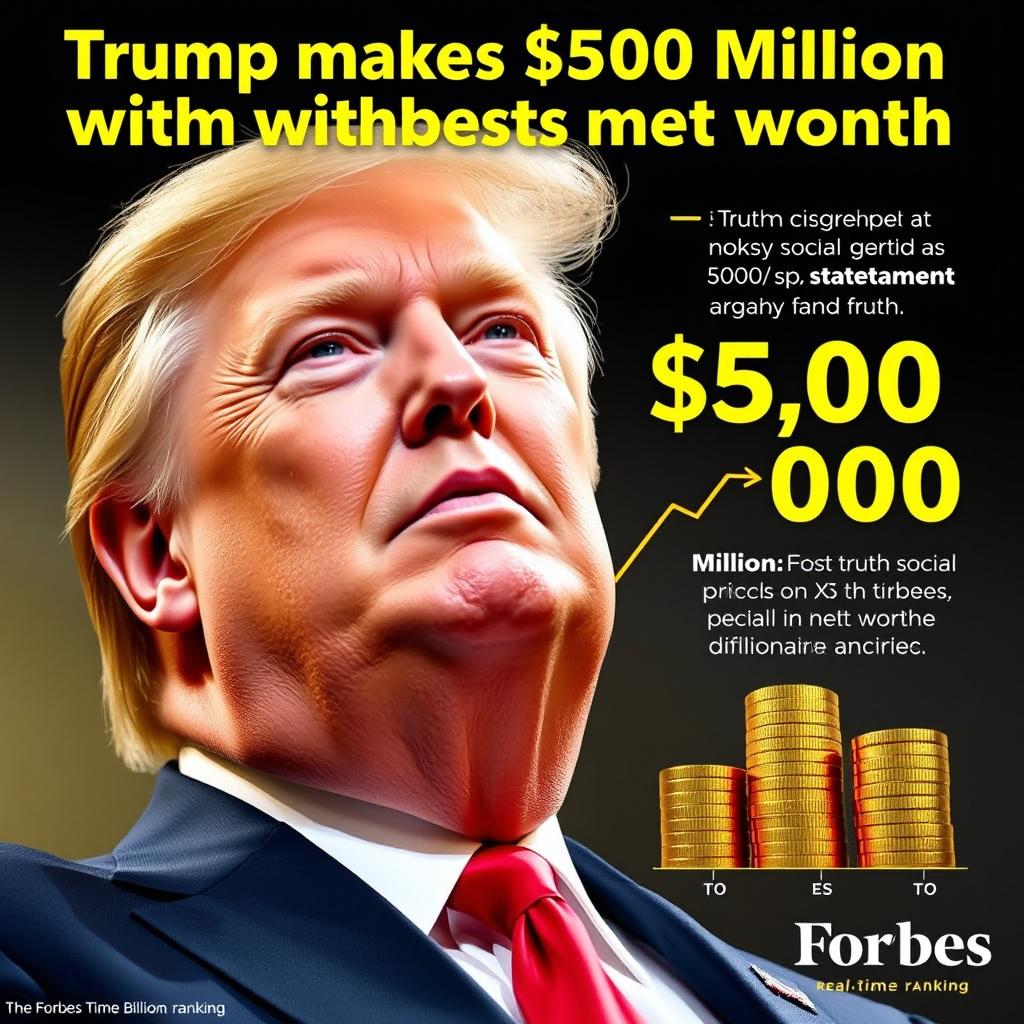 Trump ganha US$ 500 milhões com post no Truth Social – Ações disparam após declaração de Trump impulsionar patrimônio