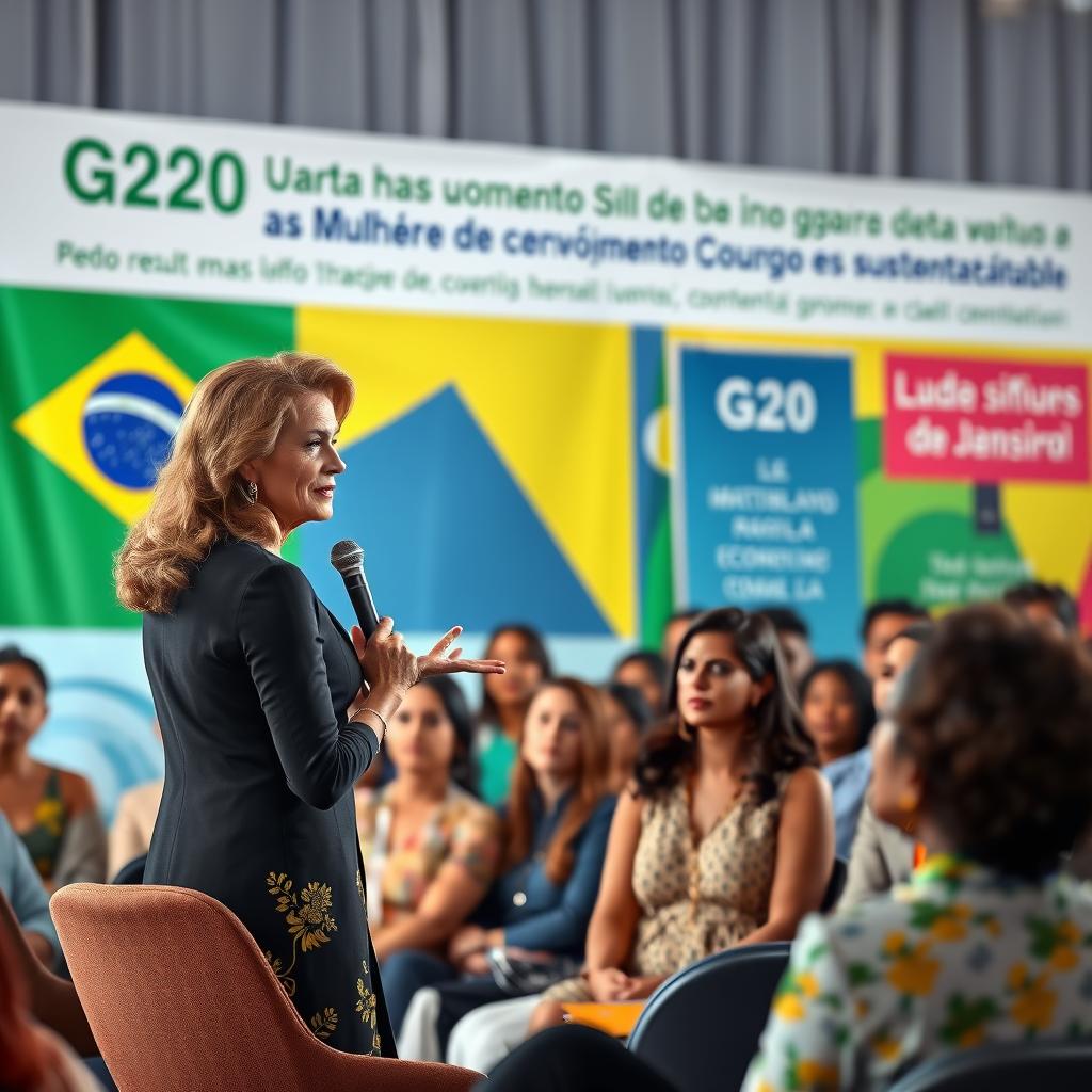 Janja Lula da Silva Destaca Avanços do Brasil no G20 Social e sua Luta Contra a Fome