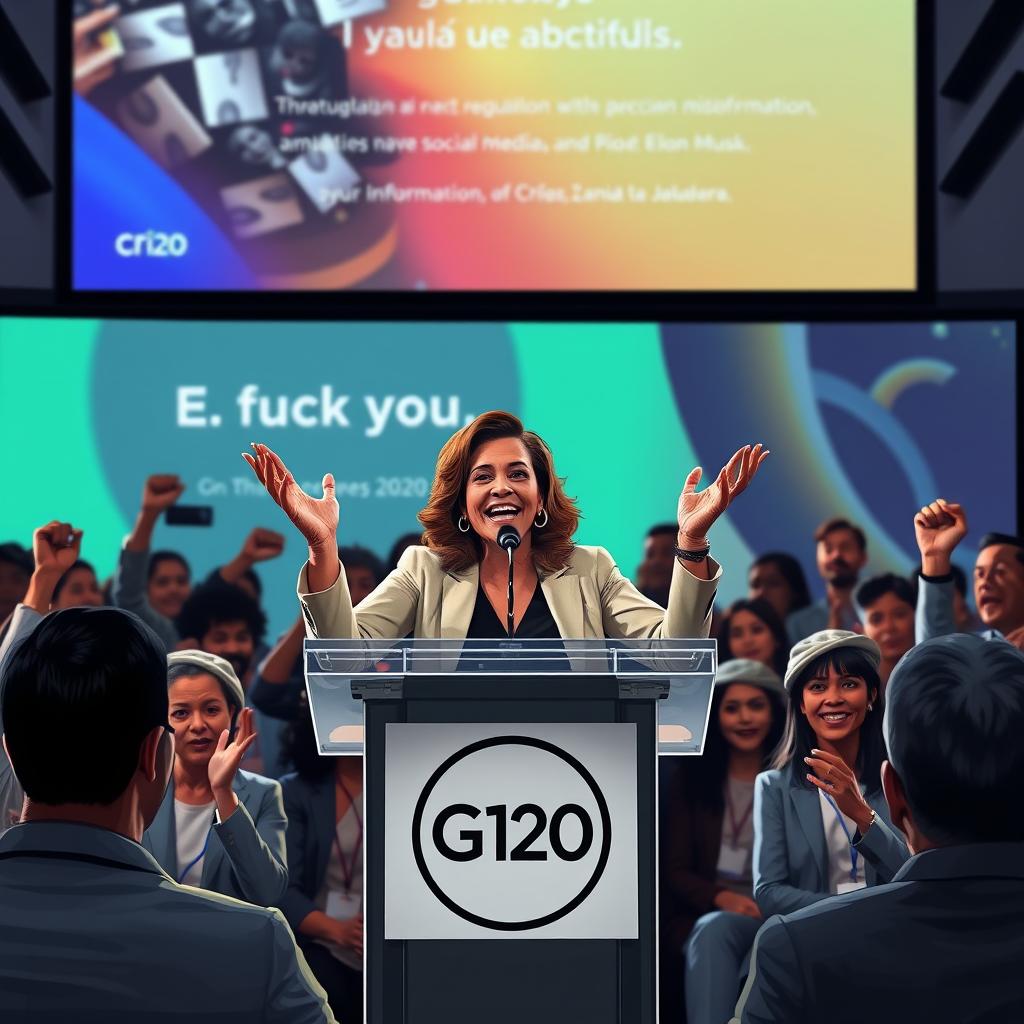 Janja Lula da Silva desafia Elon Musk em discurso no G20: ‘Fuck you!’