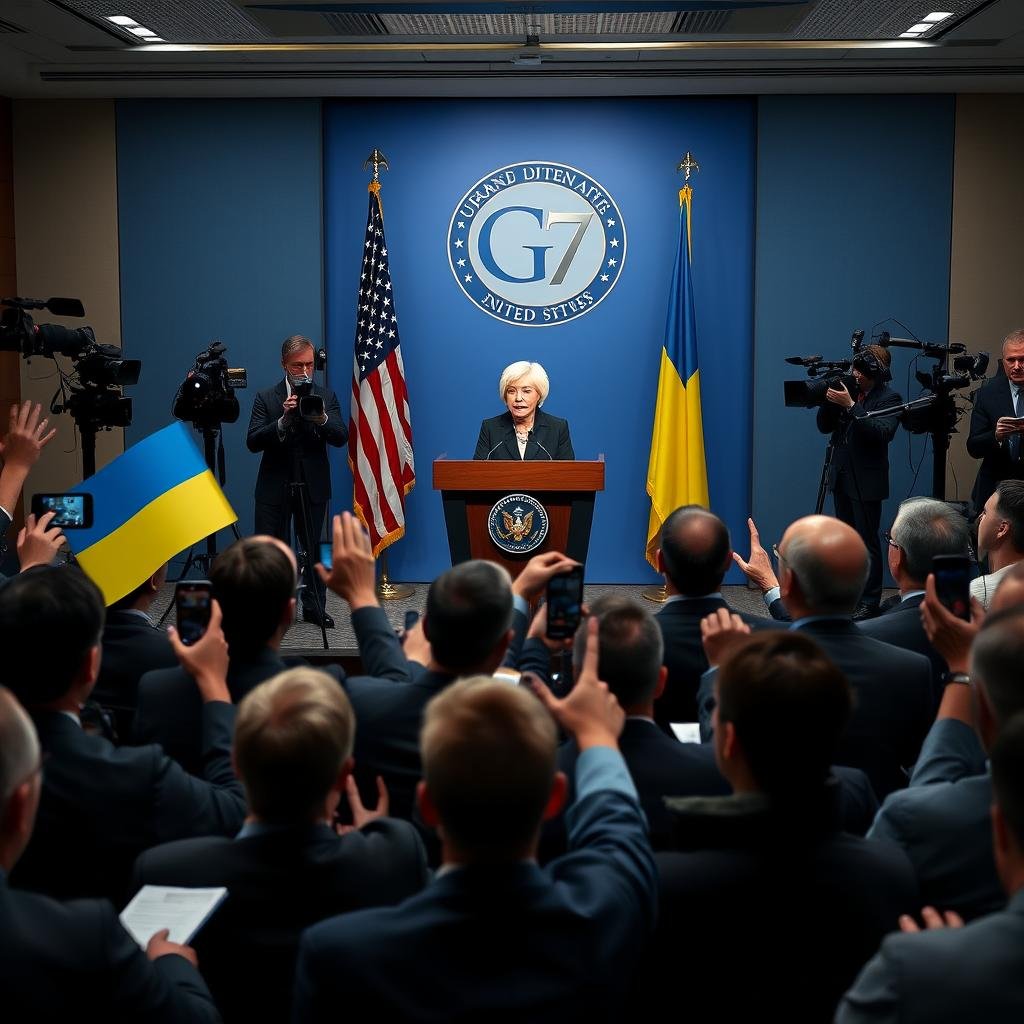 Estados Unidos Libera US$ 20 Bilhões da G7 para Auxílio à Ucrânia em Conflito com a Rússia