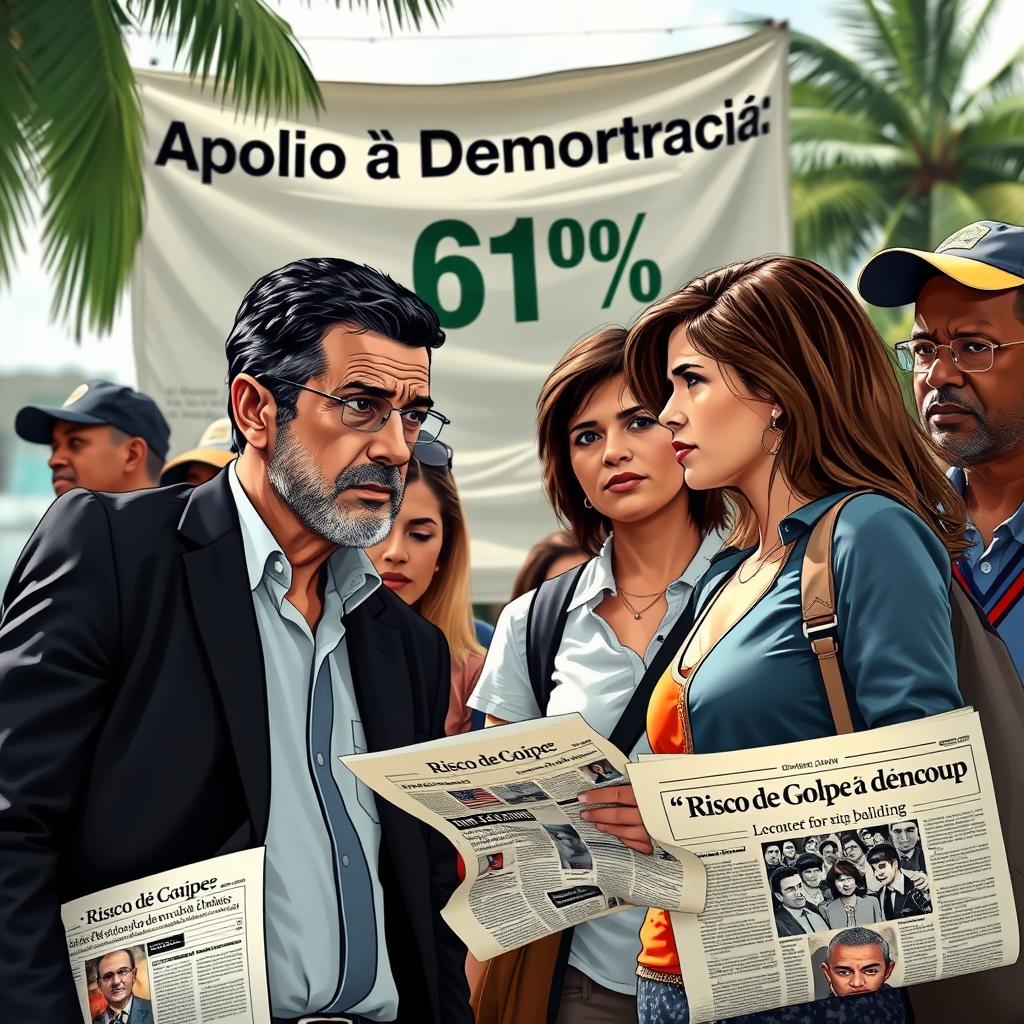 Apoio à Democracia no Brasil Cai e Risco de Golpe Aumenta, Revela Pesquisa Datafolha